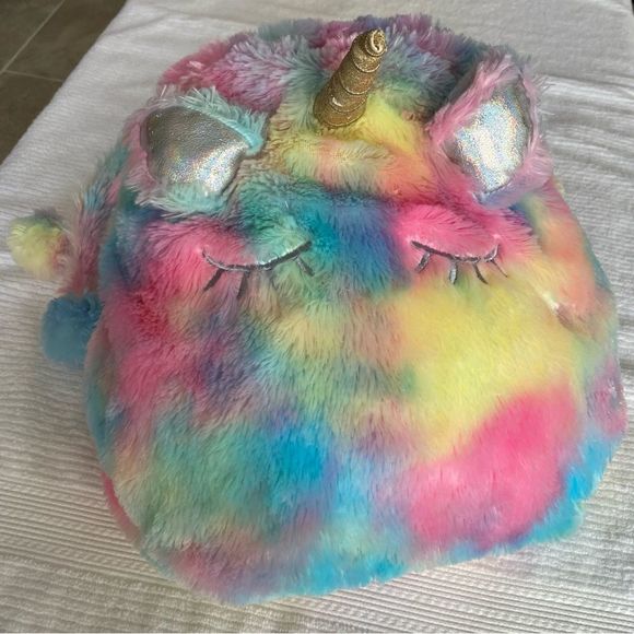 Justice Colorful Unicorn Blanket in a Plush Bag - Picture 4 of 9